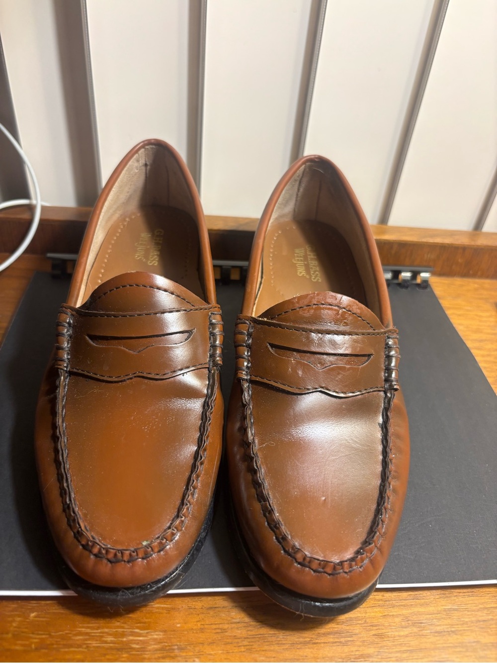 G.H.BASS Whitney Leather Loafer in Cognac Leather